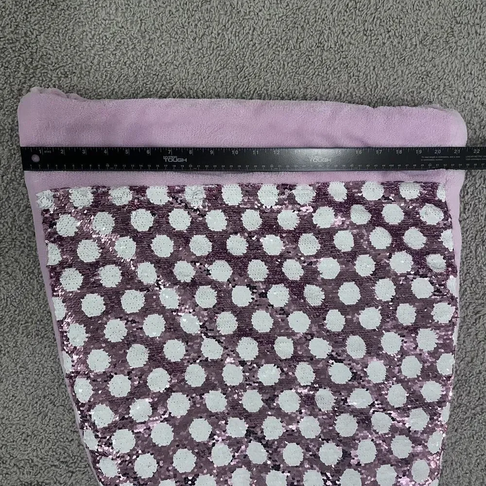Cynthia Rowley Sequins Mermaid Tail‎ Snuggle Wrap Blanket Sleeping Bag Pink 52
